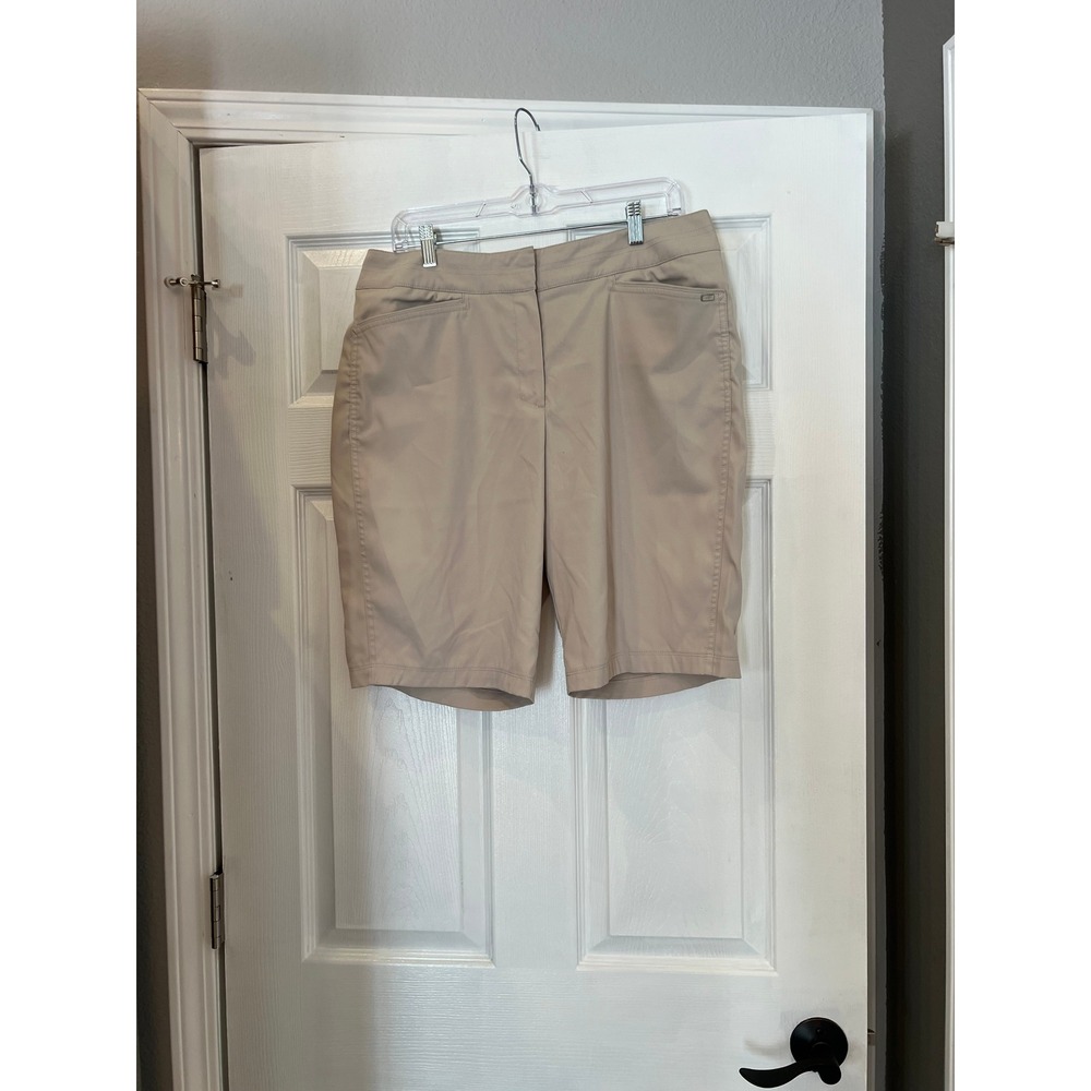 Tail Golf Shorts Beige Polyester Spandex Stretch Performance Size 12 Golfcore
